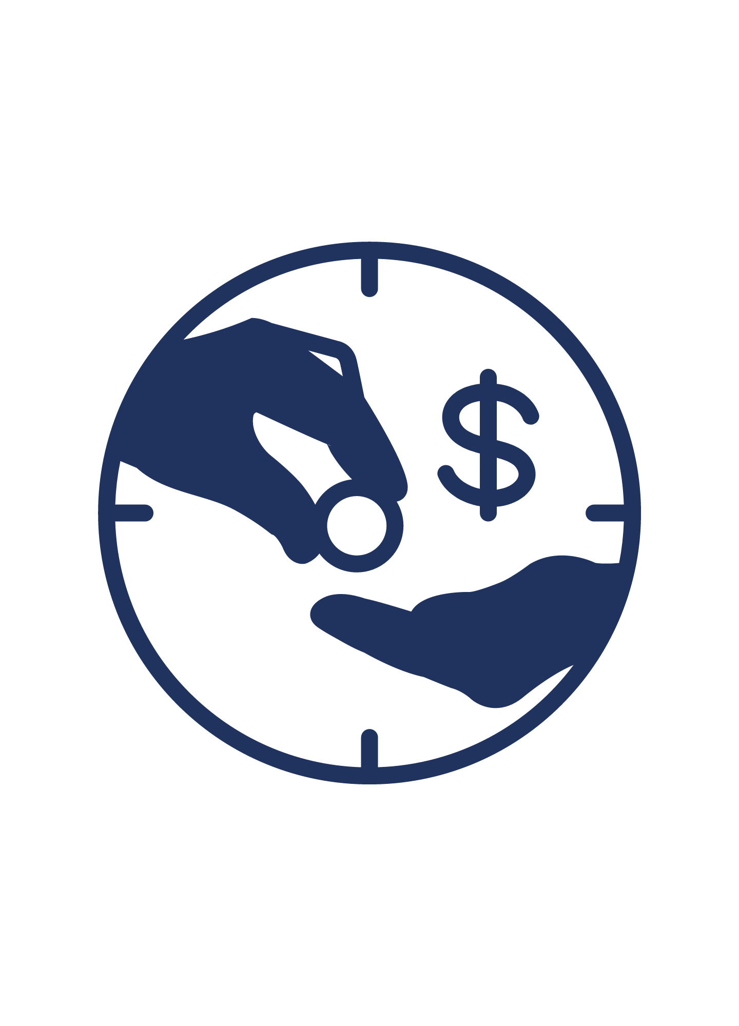 Two hands giving money inside a clock. Super Guarantee changes for cash flow